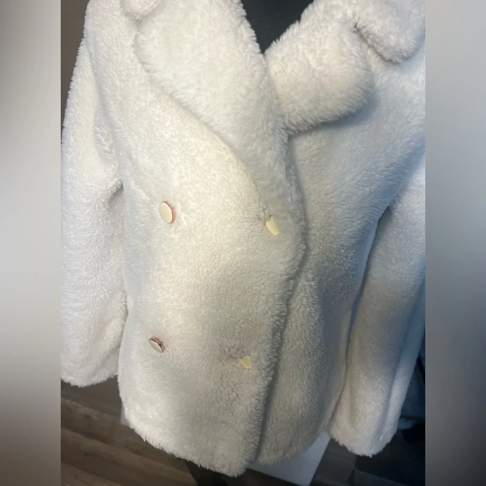 Janie and Jack Cream Teddy Jacket Size 10 To 12 - Picture 3 of 12